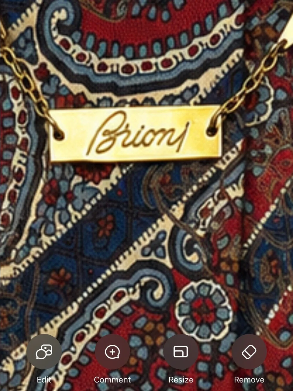 Brioni Burgundy, Navy & Gold Paisley Silk Tie